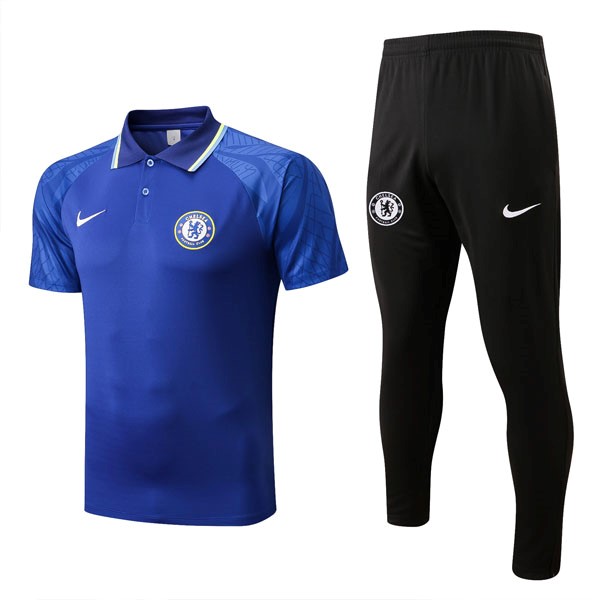 Polo Chelsea Conjunto Completo 2022 2023 Azul